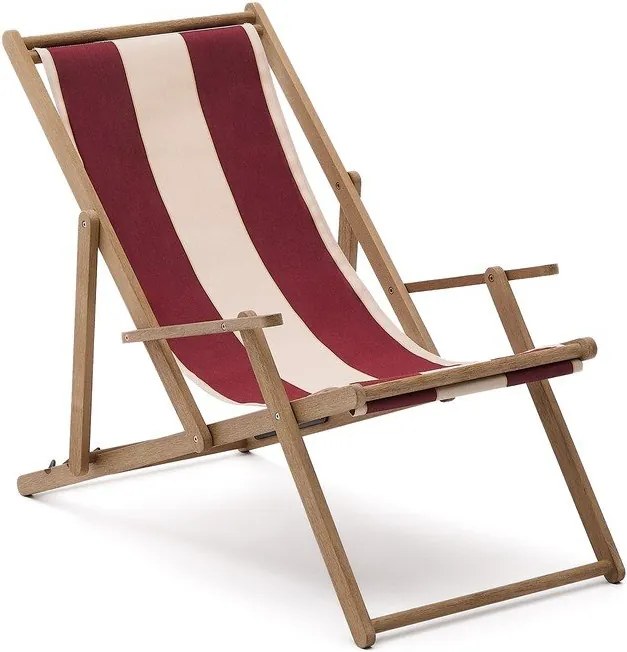 Piros tömörfa kerti napozóágy Vilara – Kave Home