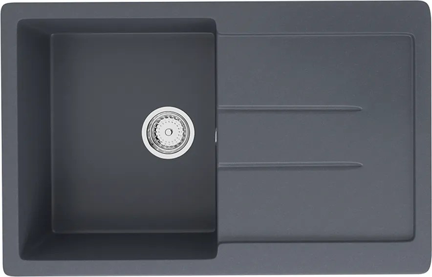 Ulgran U-507-343 Gránit Mosogatótálca - Csepegtetőtálcás, Antracit