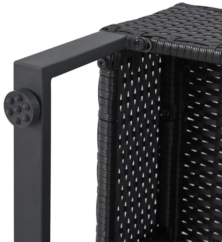 Juskys Rattan szett Santorini - fekete