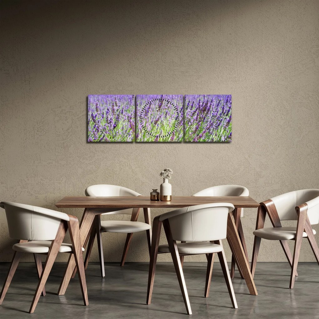 Egy mező képe a levendulával (órával) (90x30 cm)
