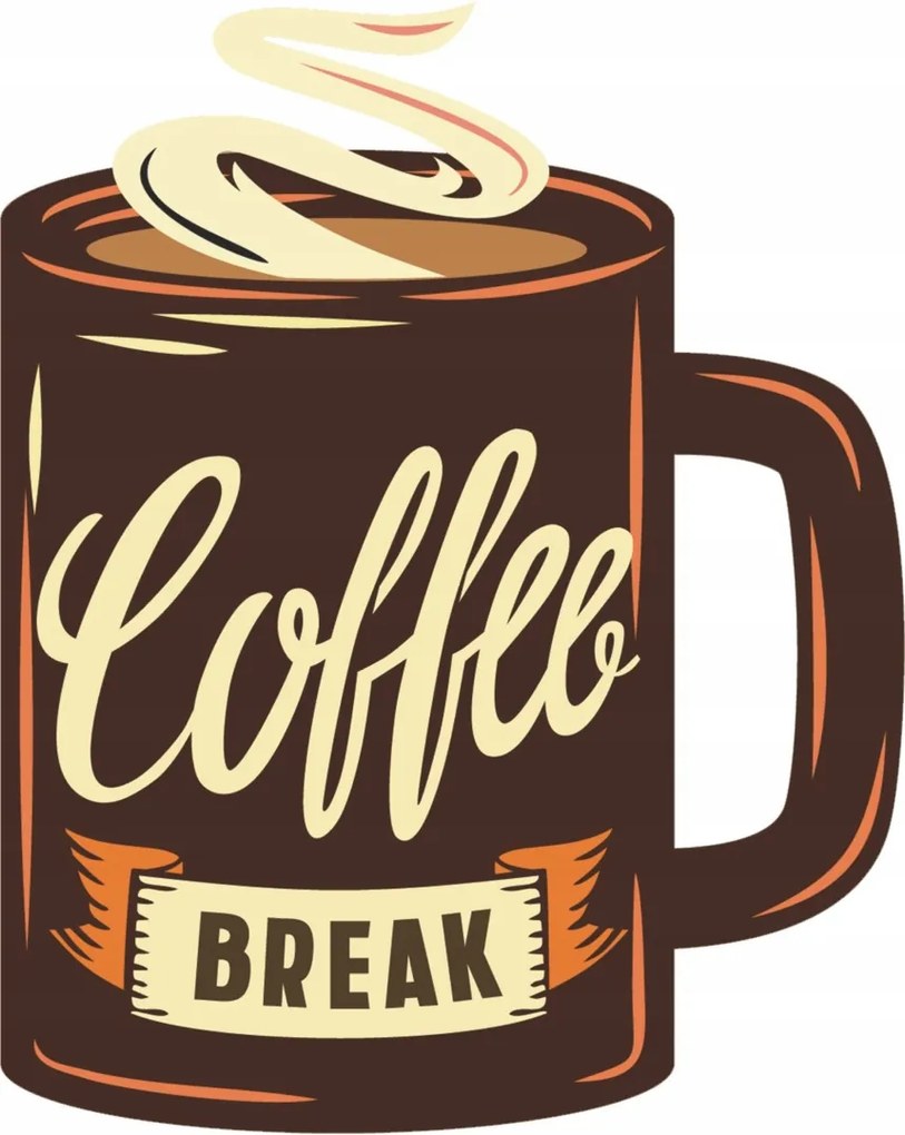 Tábla Dekoratív Tepsi Coffee Break Coffee Time Vintage