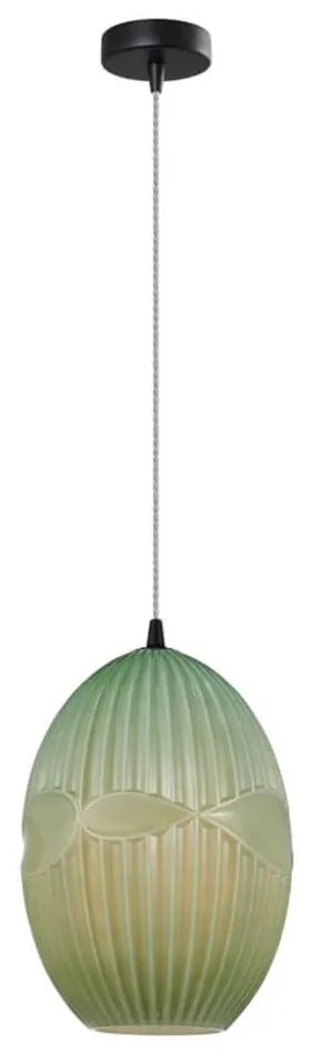 Klausen 111031 - Csillár zsinóron ELLIPTIC 1xE27/11W/230V zöld