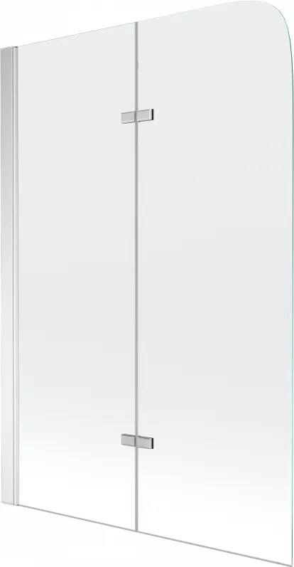 Mexen Felix 2-szárnyú kádparaván 80 x 140 cm, átlátszó, króm - 890-080-002-01-00