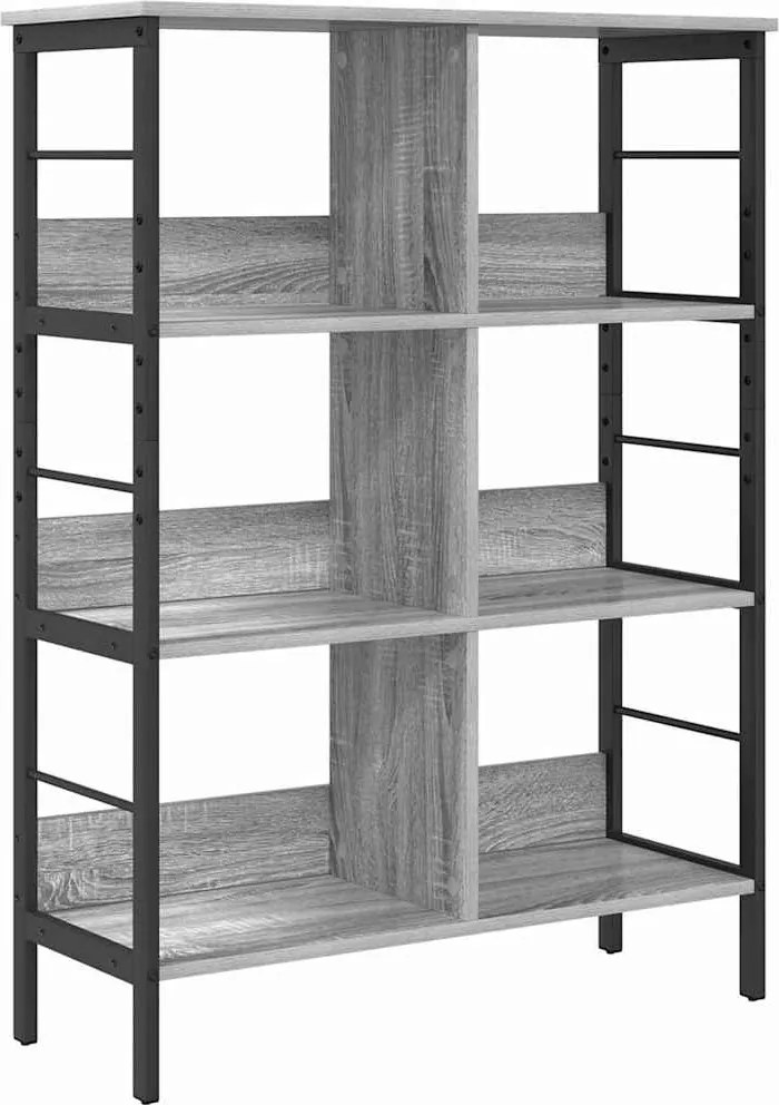 vidaXL Könyvespolc Szürke Sonoma 82 x 32 x 112 cm Faanyag