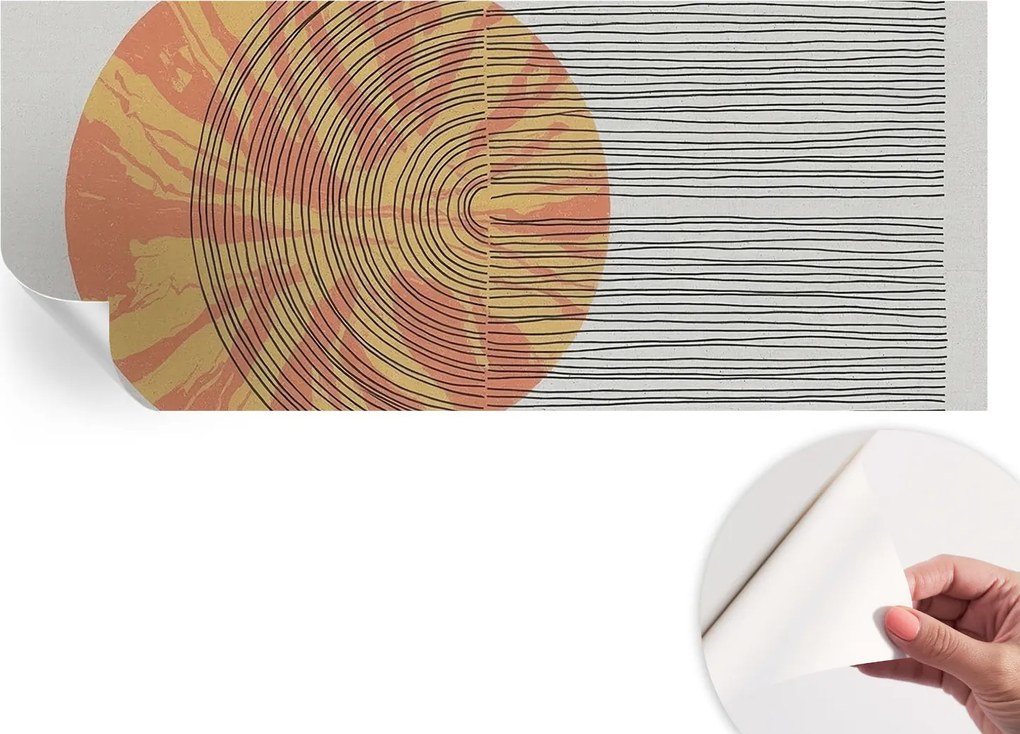 Dekoratív Öntapadós Tapéta Divatos Minták Kör vonalakkal 250x104 cm