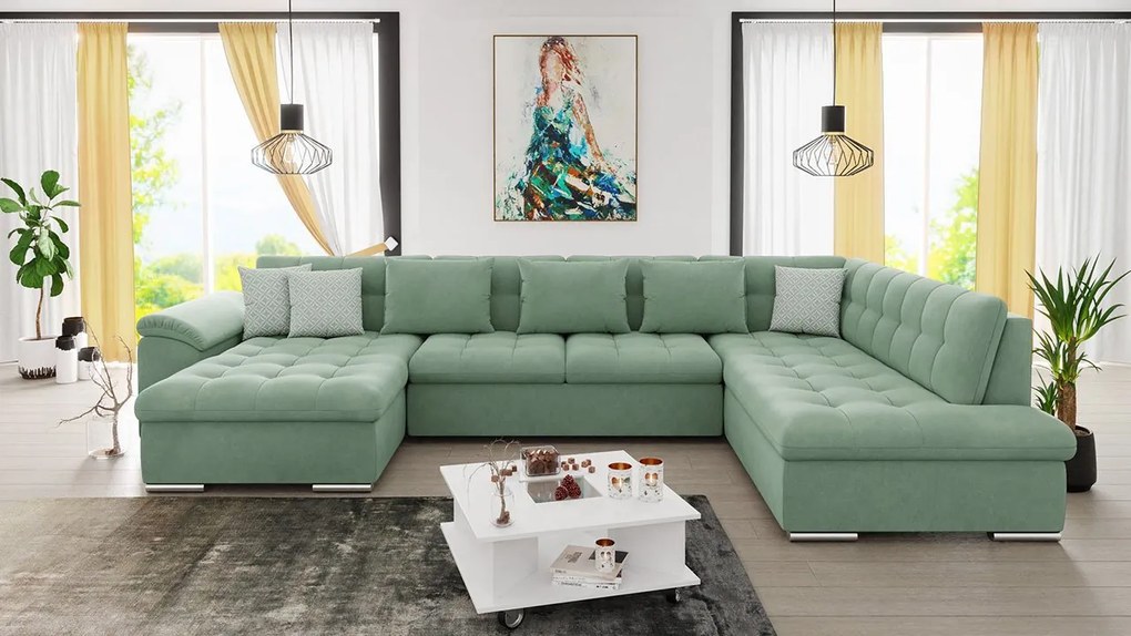Sarokkanapé Talina alvási funkcióval (Bal U) (Uttario Velvet 2954 + Uttario Velvet 2954 + Evo 29). 1059435