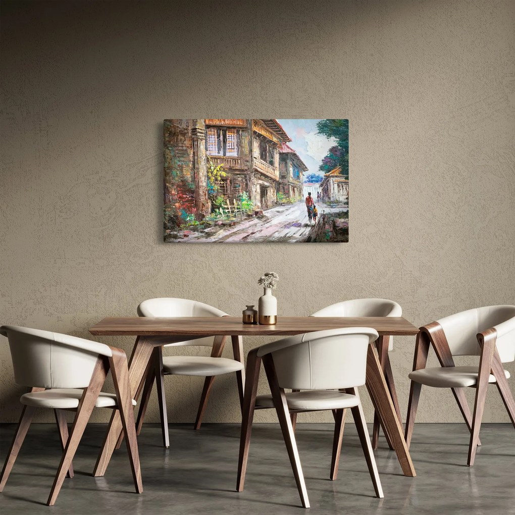 Fülöp-szigeteki falu képe, Ázsia (90x60 cm)