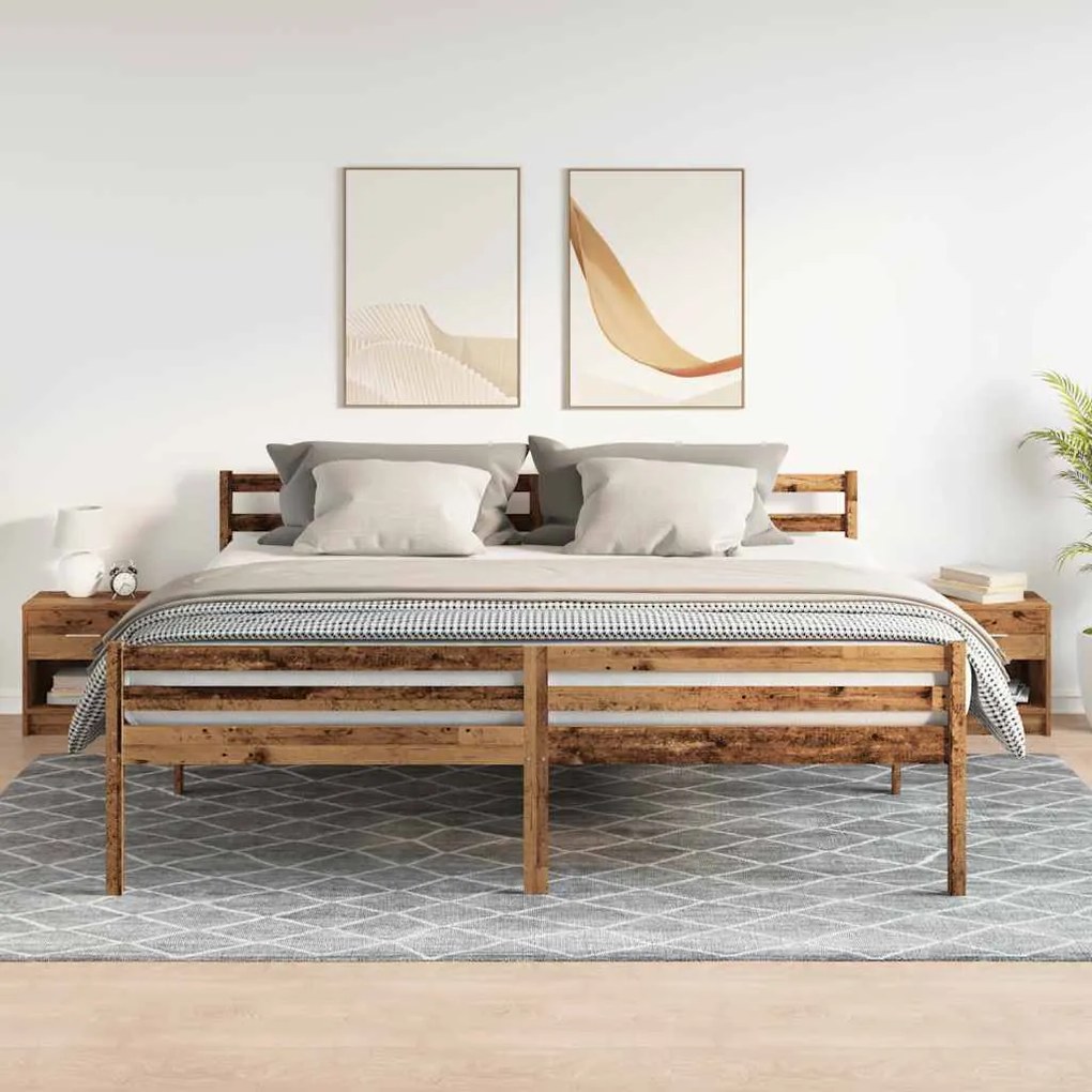 2 db antik fa színű éjjeliszekrény fiókkal 39x28x41 cm