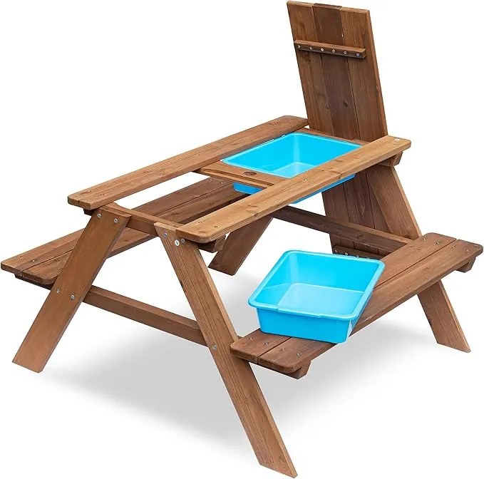 Gyermek kerti pad játékasztallal PLAYLAND 88x88x51 cm