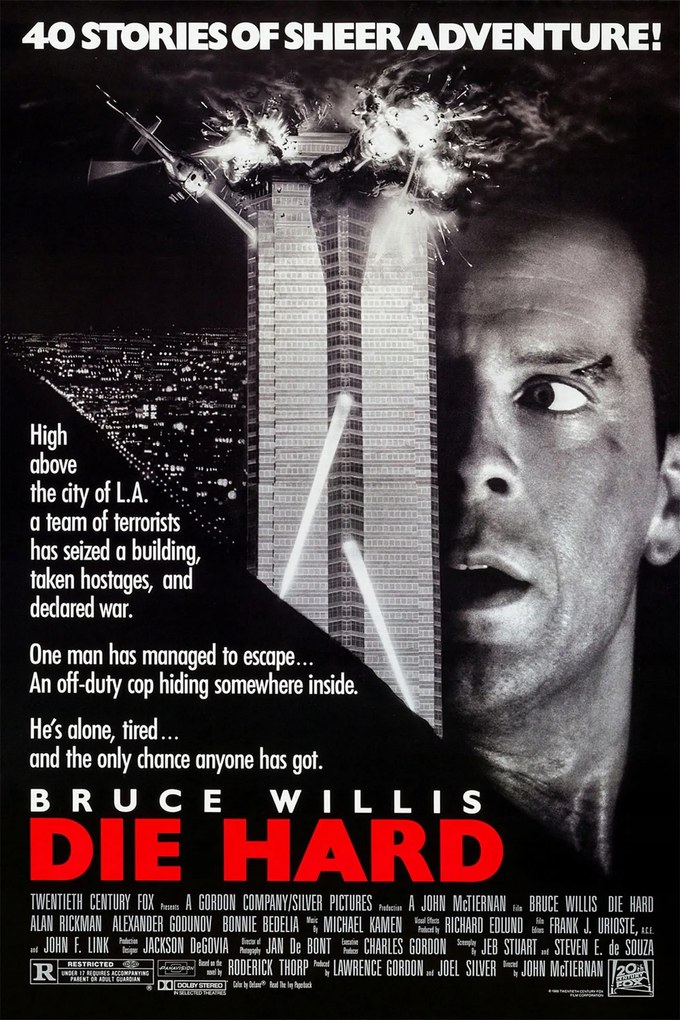 Poszter Die Hard Üvegcsapda Bruce Willis A1+