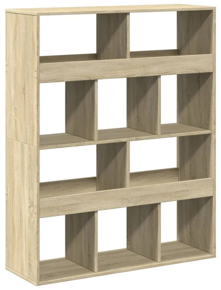 sonoma tölgy színű szerelt fa könyvszekrény 100 x 33 x 125,5 cm