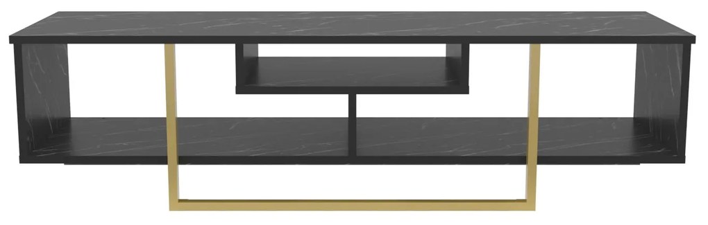 TV szekrény Asal 150 - Black, Gold