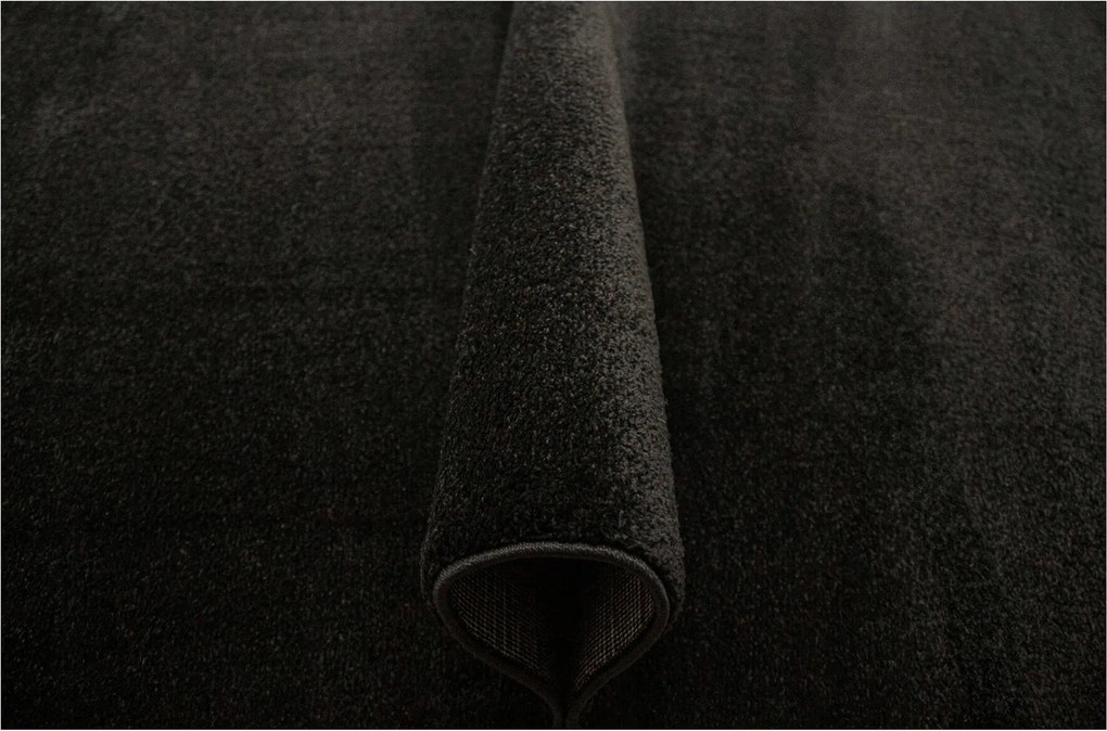 Fekete Egyszínű Puha Szőnyeg Elegáns Nappaliba Lima 240x330 cm