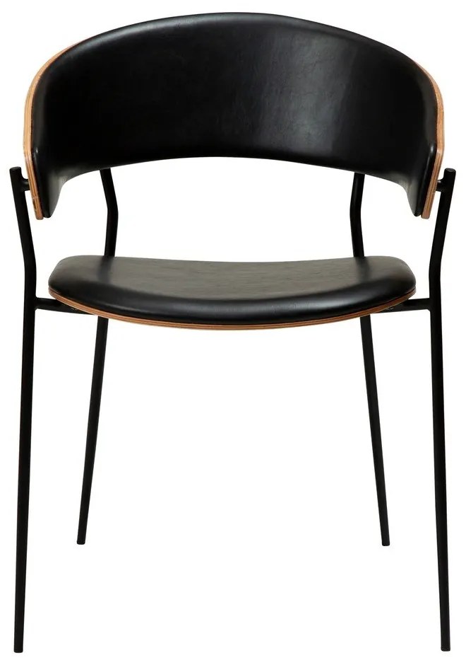 Fekete-sötét natúr színű karfás étkezőfotel Crib – DAN-FORM Denmark