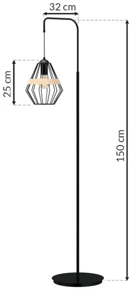 Állólámpa CLIF 1xE27/60W/230V