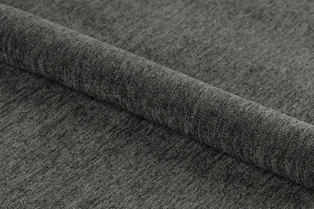 MAZZONI EXPORT FIORA Sötétszürke (Apia 458 szövet) / fekete váz – MODERN KÁRPITOZOTT CHENILLE SZÉK NAPPALIBA/ÉTKEZŐBE