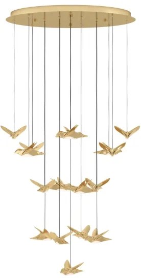 Eglo 390398 - LED Dimmelhető csillár zsinóron PARATEBUENO 17xLED/3W/230V arany