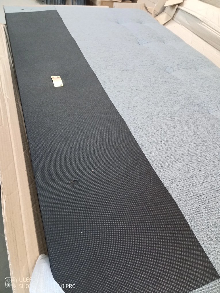 AKCIÓ Szürke franciaágy ASCOT 160 x 200 cm II. osztály