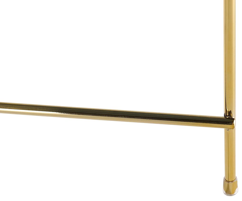 Aranybarna Üveg És Arany Színű Kerek Kisasztal ⌀ 40 cm LUCEA  Beliani