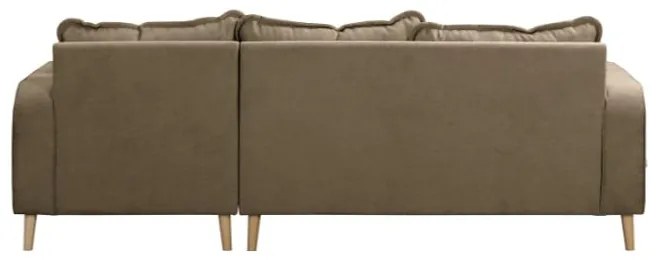 Világosbarna sarokkanapé (jobb oldali) Beata – Ropez