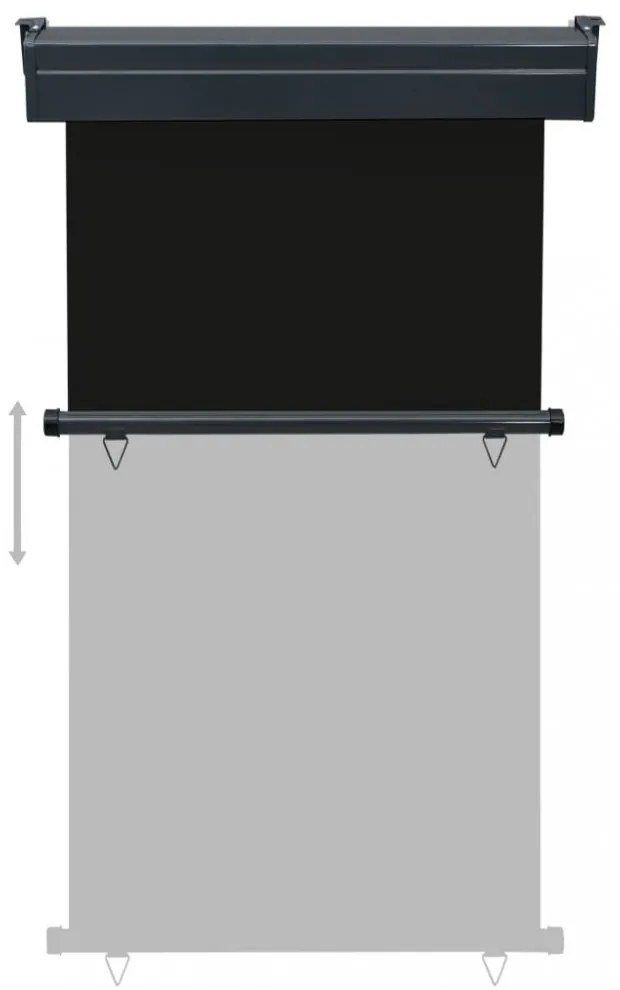 fekete erkély oldalnapellenző 105 x 250 cm