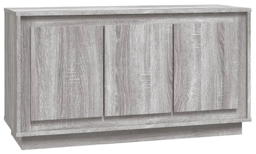szürke sonoma színű szerelt fa tálalószekrény 102x35x55 cm