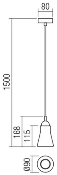 Redo 01-1518 - Csillár zsinóron UPPER 1xGU10/28W/230V sárgaréz/bézs