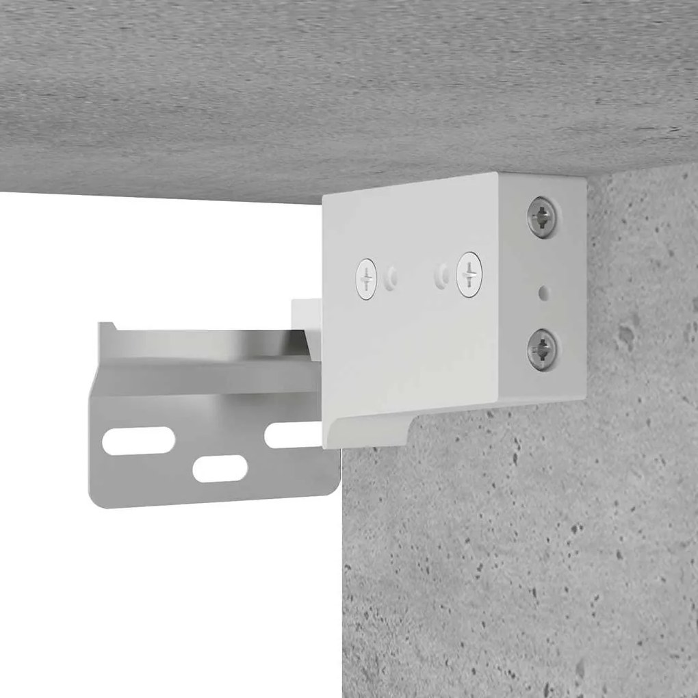 betonszürke szerelt fa fali fürdőszobaszekrény 80 x 25 x 30 cm