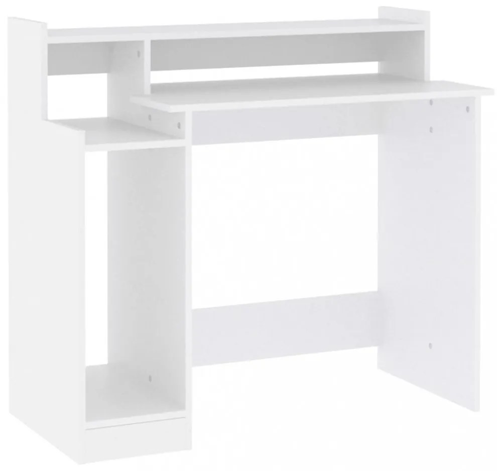 fehér szerelt fa íróasztal LED-ekkel 97 x 45 x 90 cm