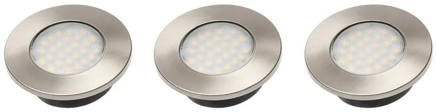 LED Lámpatest, BARRI 3-as szett, hideg fehér, 69mm, 12V, 80lm, 45W, kábellel, alu elox