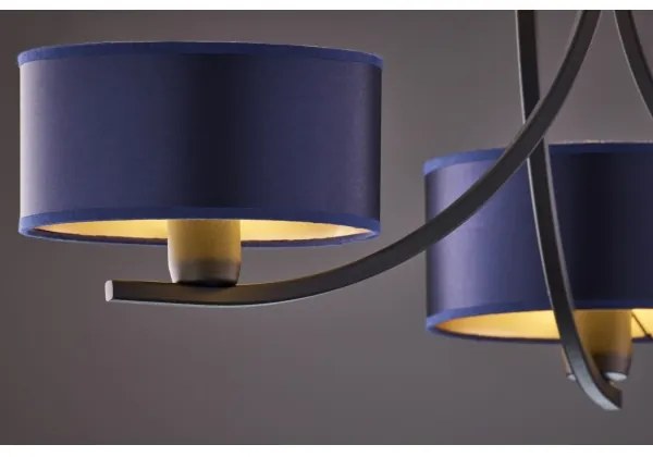 Jupiter 2099 - láncos csillár ARTHUR 3xE27/15W/230V kék/fekete