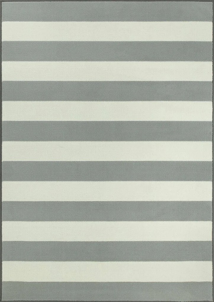 140x200 cm Luna Szőnyeg Világos Szürke Nappali Csíkok