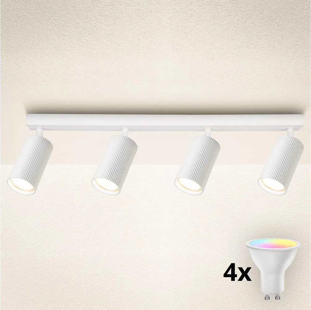 Brilagi - LED RGBW dimmelhető spotlámpa SELE MODERN 4× GU10 / 6,5 W / 230 V Wi‑Fi fehér