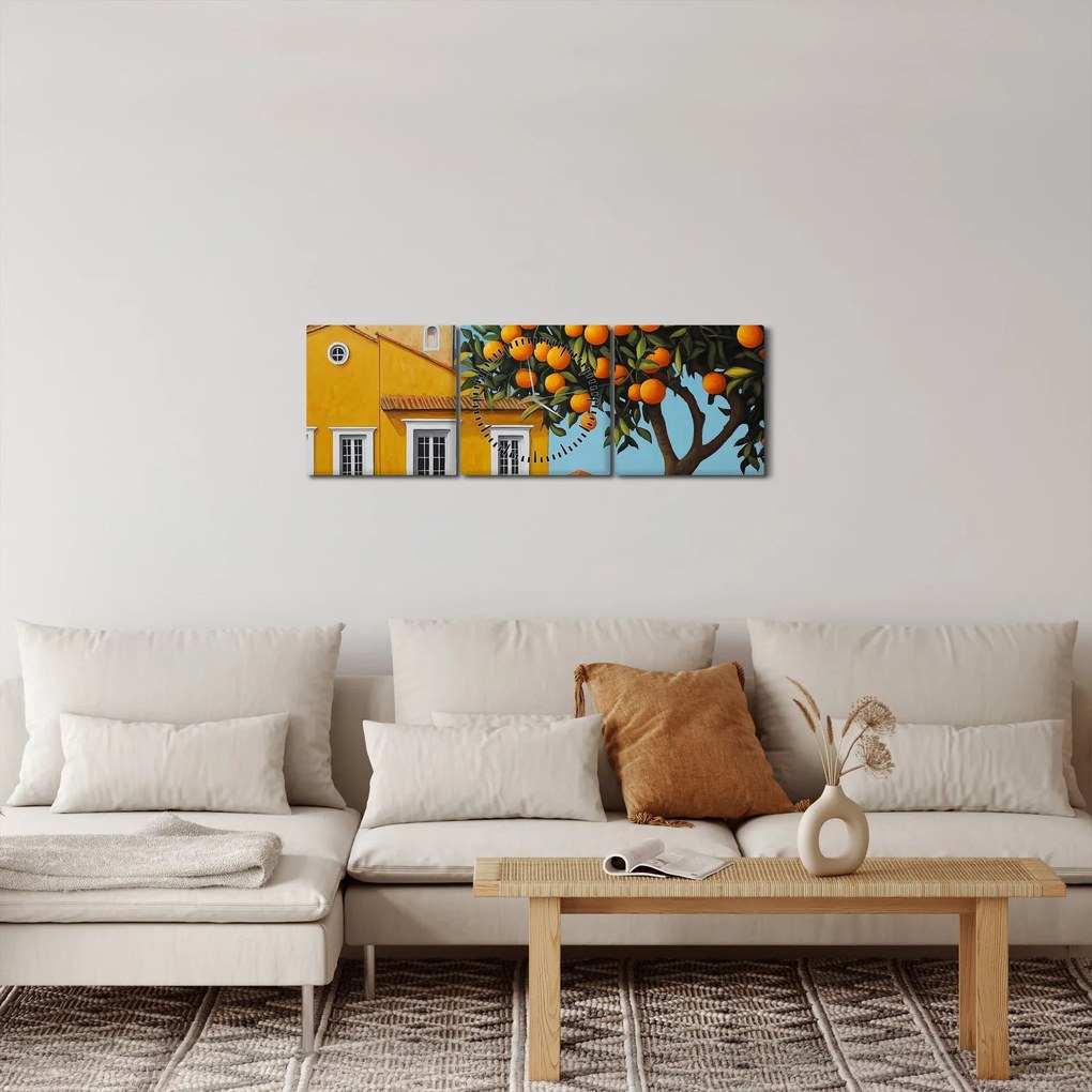 Kép - Narancsfa (órával) (90x30 cm)