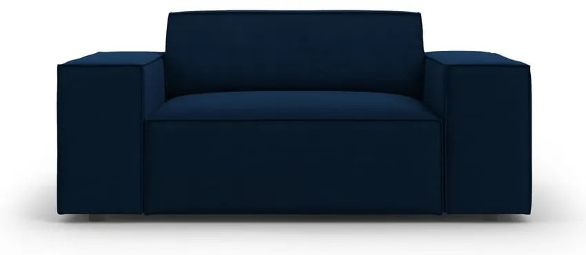 Sötétkék bársony fotel Jodie – Micadoni Home