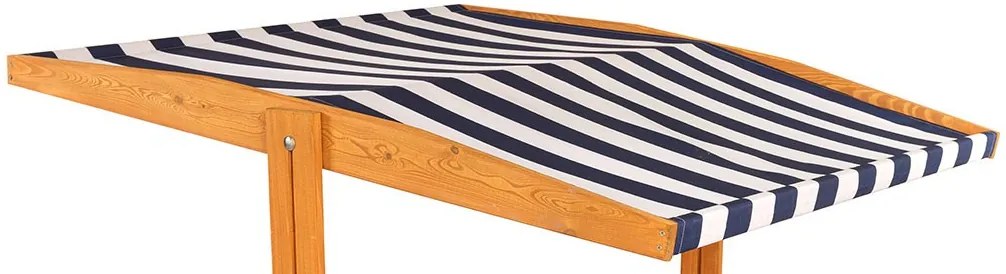 Tető a gyermek fa homokozóhoz Baby Mix 120x120 cm kék-fehér
