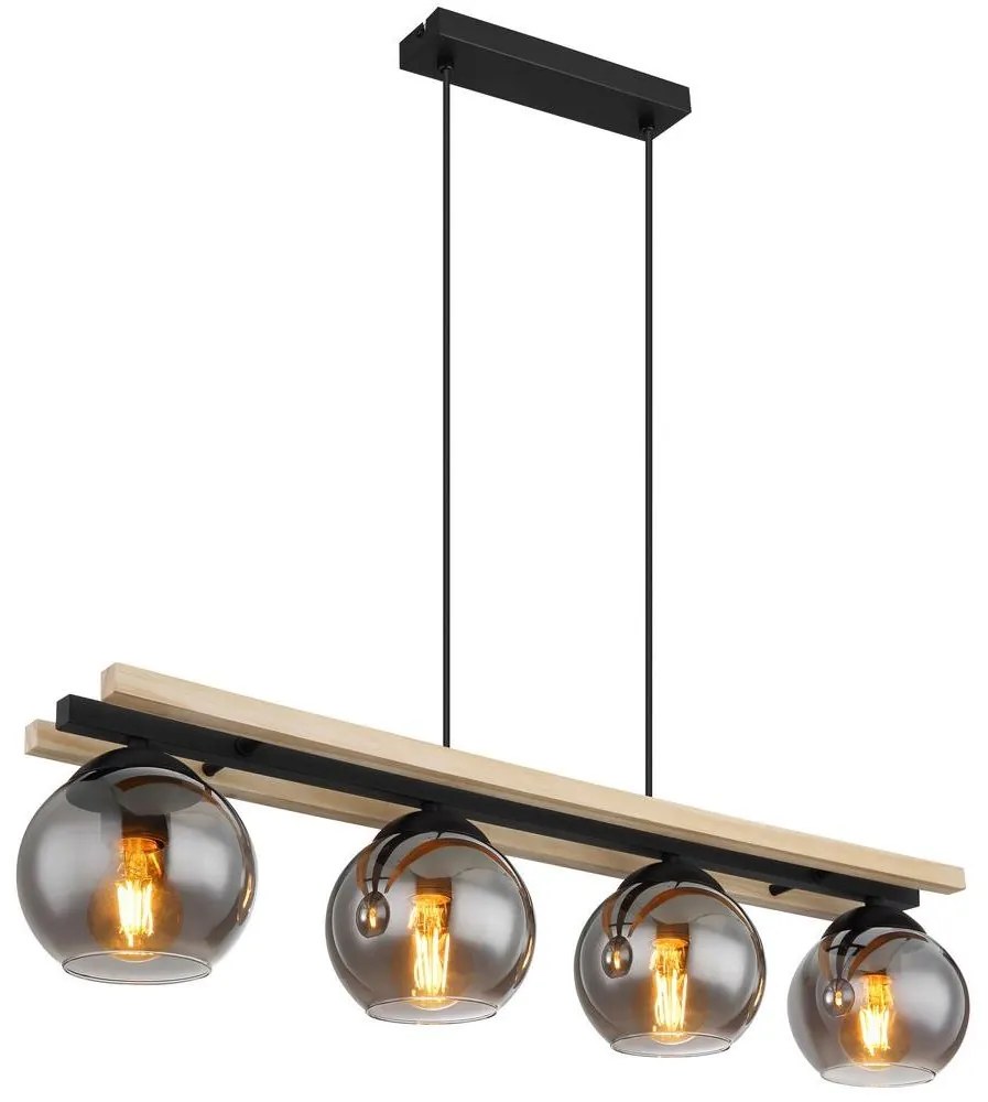 Globo 15569-4H - Csillár zsinóron CONNI 4xE27/25W/230V