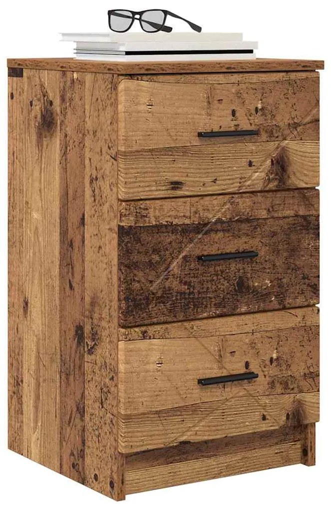 Éjjeliszekrény fiókkal Régi fa 38 x 38 x 66 cm Faanyag