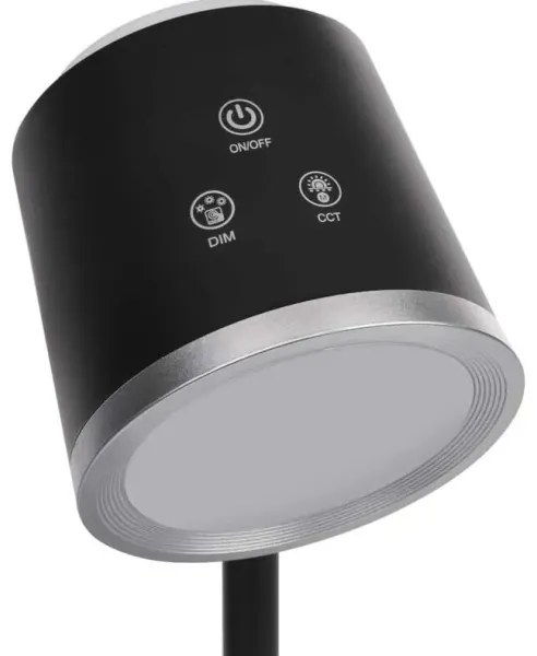 LED Dimmelhető újratölthető asztali lámpa 4in1 LED/6W/3,7V 3000K/4000K/6500K fekete