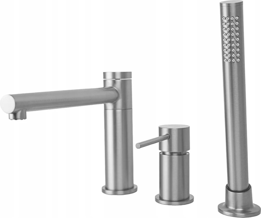 Kádtöltő csaptelep 3 lyukú Lugo CMB7542BSL kifolyócsővel és fülhallgatóval