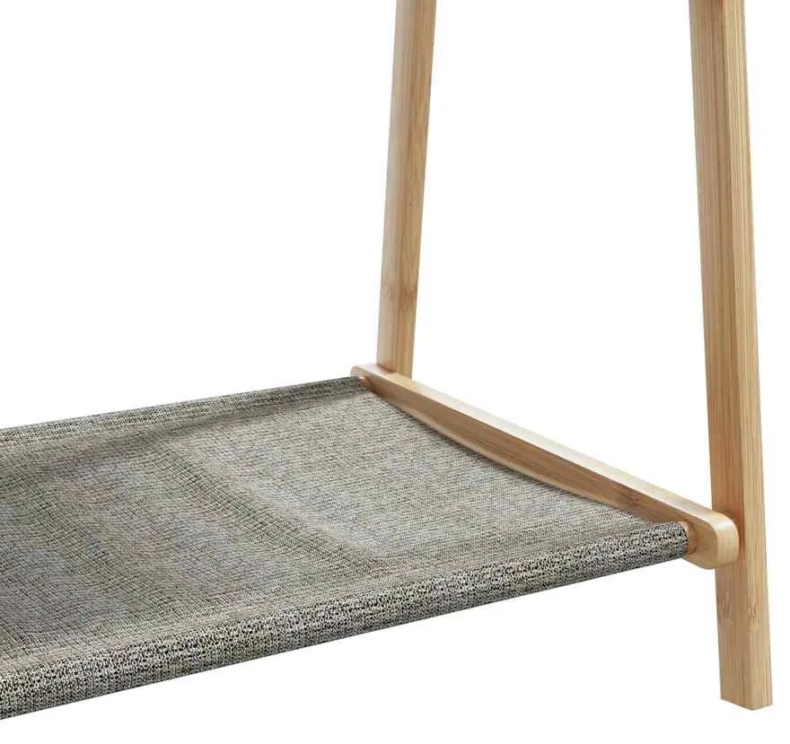bambusz ruhaállvány polcokkal 96 x 45,5 x 150,5 cm