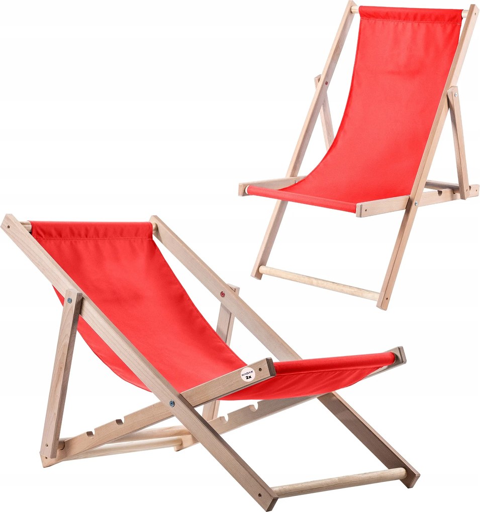 Fából Készült Kerti Strand Napozóágy Összecsukható Napozóágy 2x Lengyel Kiváló Minőségű