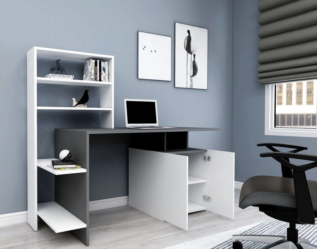 Íróasztal Melis - White, Anthracite