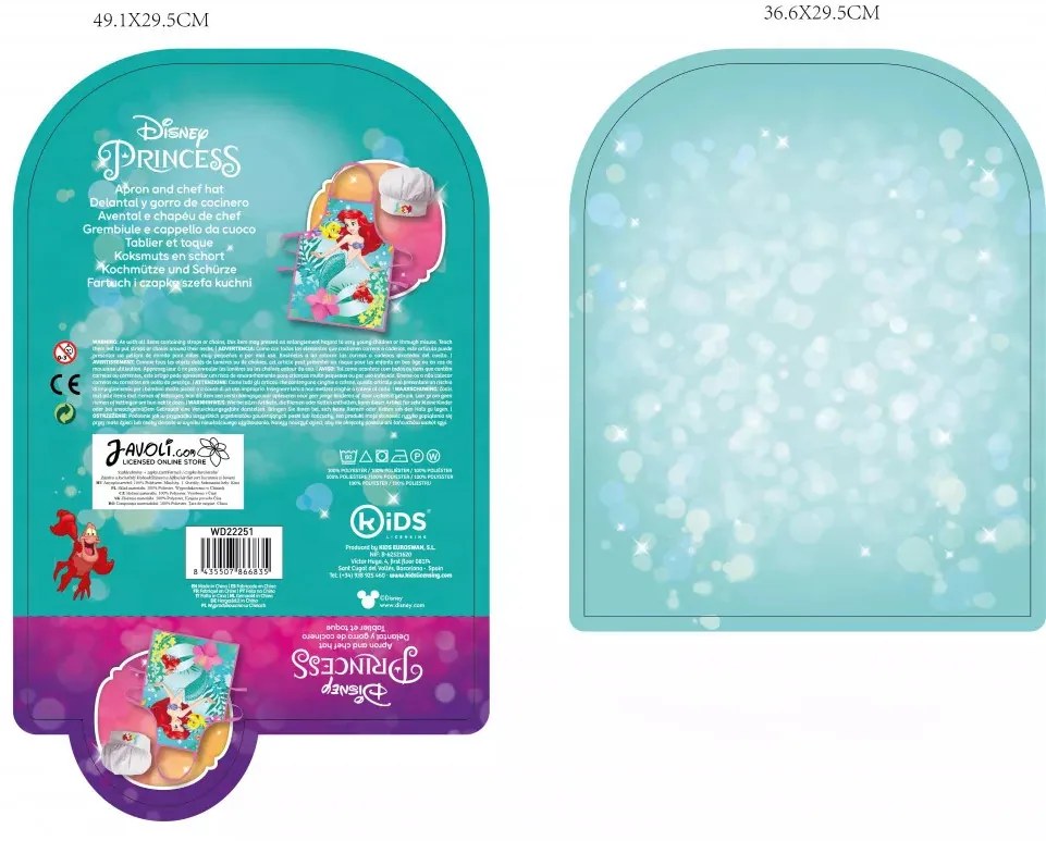 Disney Hercegnők, Ariel Curious gyerek kötény 2 darabos szett