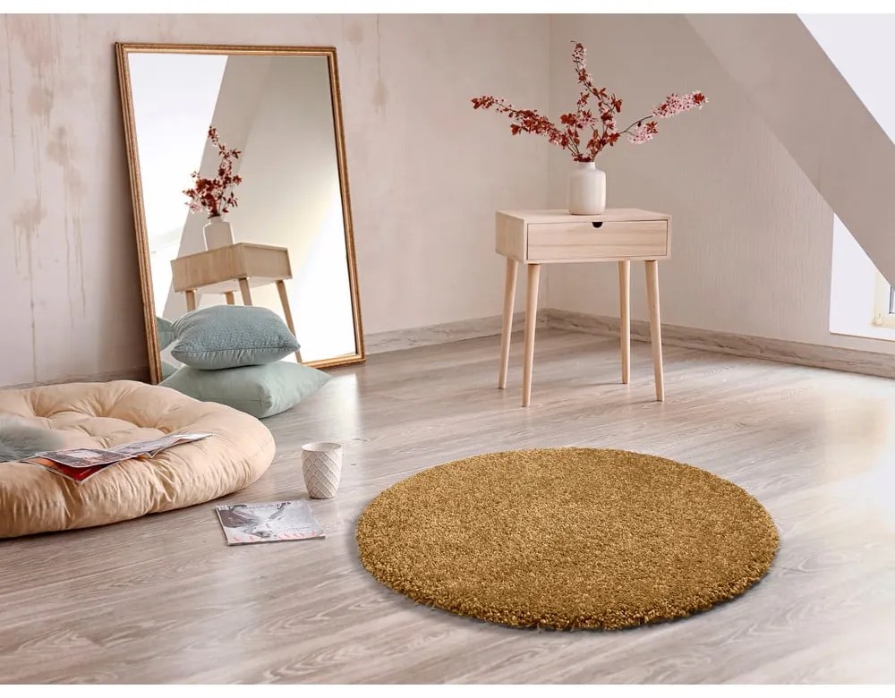 Aqua Liso barna szőnyeg, ø 100 cm - Universal