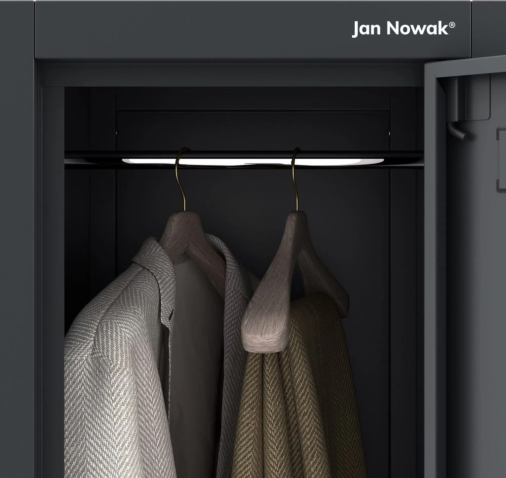 Szociális öltözőszekrény antracit IGOR 1 Plus 316,5 x 1850 x 450 mm