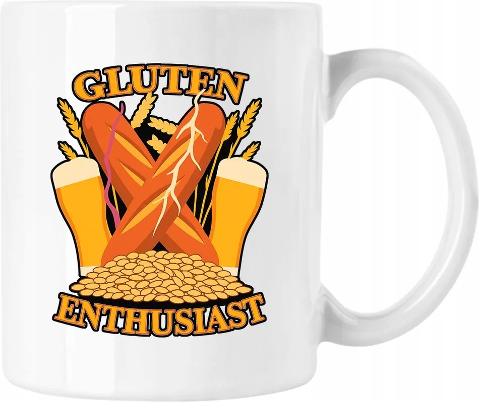 Glutén rajongó bögre mém vicces fehér 330ml