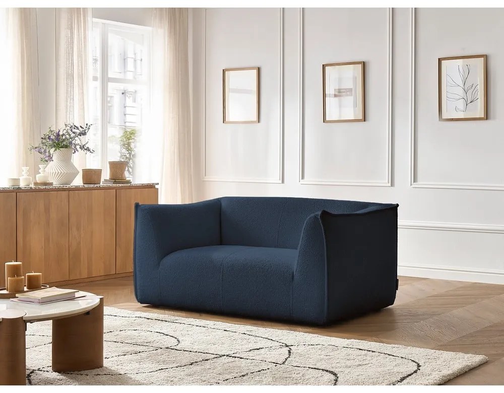 Sötétkék buklé kanapé 170 cm Giorgia – Bobochic Paris