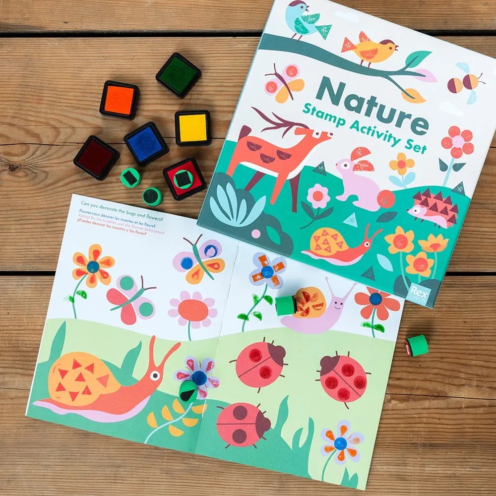 Kreatív készlet Stamp Activity Set Nature – Rex London