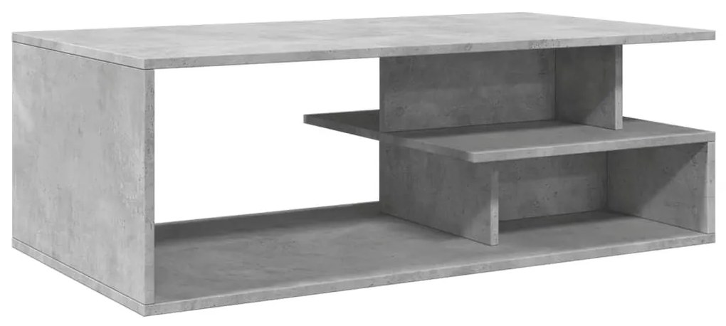 Betonszürke szerelt fa dohányzóasztal 102x55x35 cm